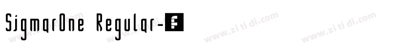 SigmarOne Regular字体转换